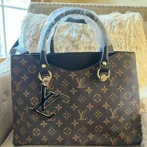 Faux LV Brown Tote
